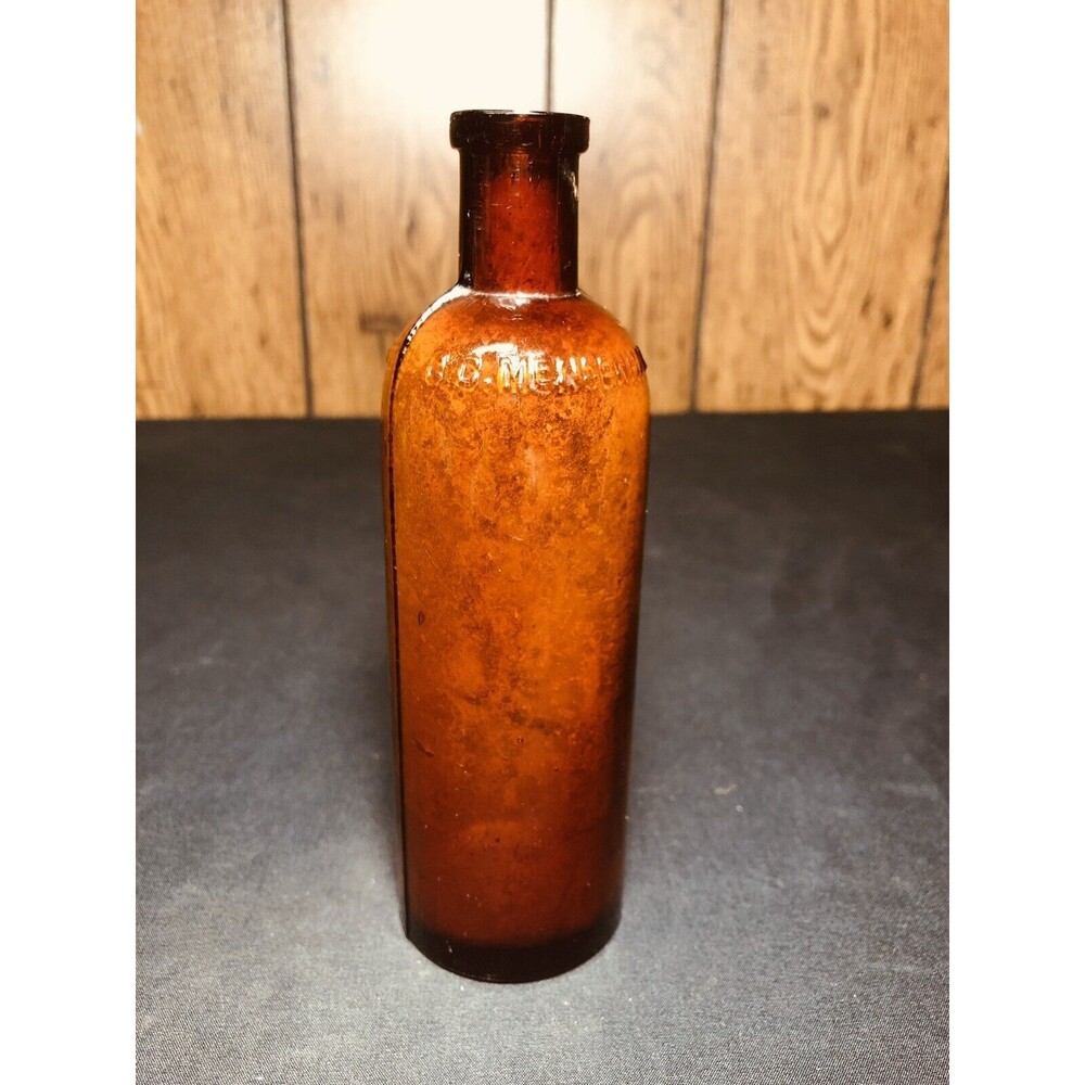 Mendenhall's Malaria Chill and Fever Tonic Amber Glass Bottle